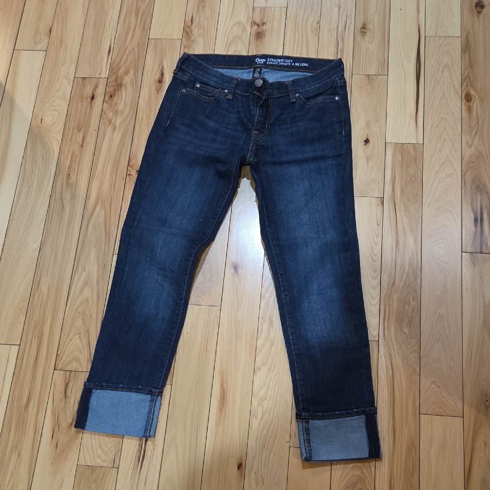 GAP Indigo Denim Jeans with Cuffed Hems